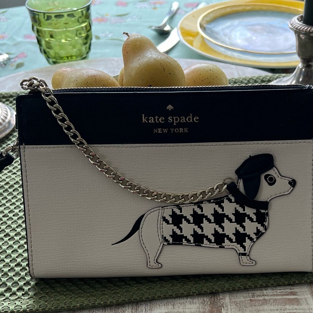 EUC Kate Spade Dachshund wristlet!